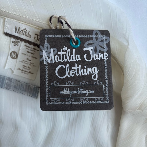 Matilda Jane Palisades Sleeveless Blouse Tank Top Beige Size Medium - Picture 11 of 13